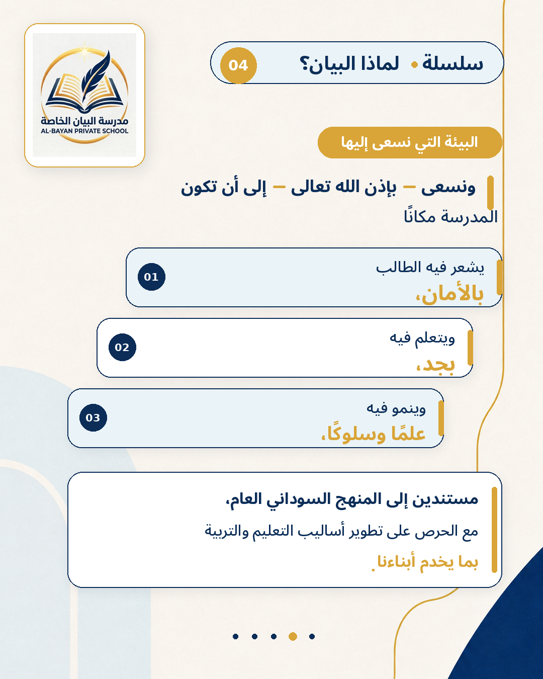 التعليم بناءٌ للإنسان علمًا وخُلُقًا — الشريحة 4