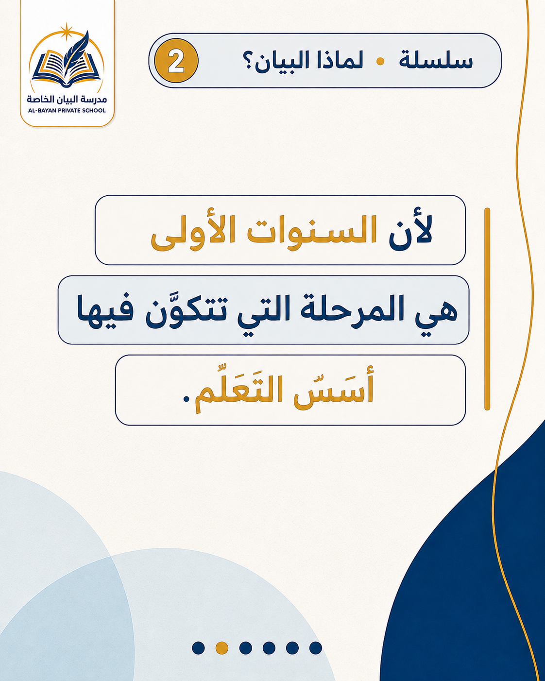 أهمية التعليم في السنوات الأولى — الشريحة 2