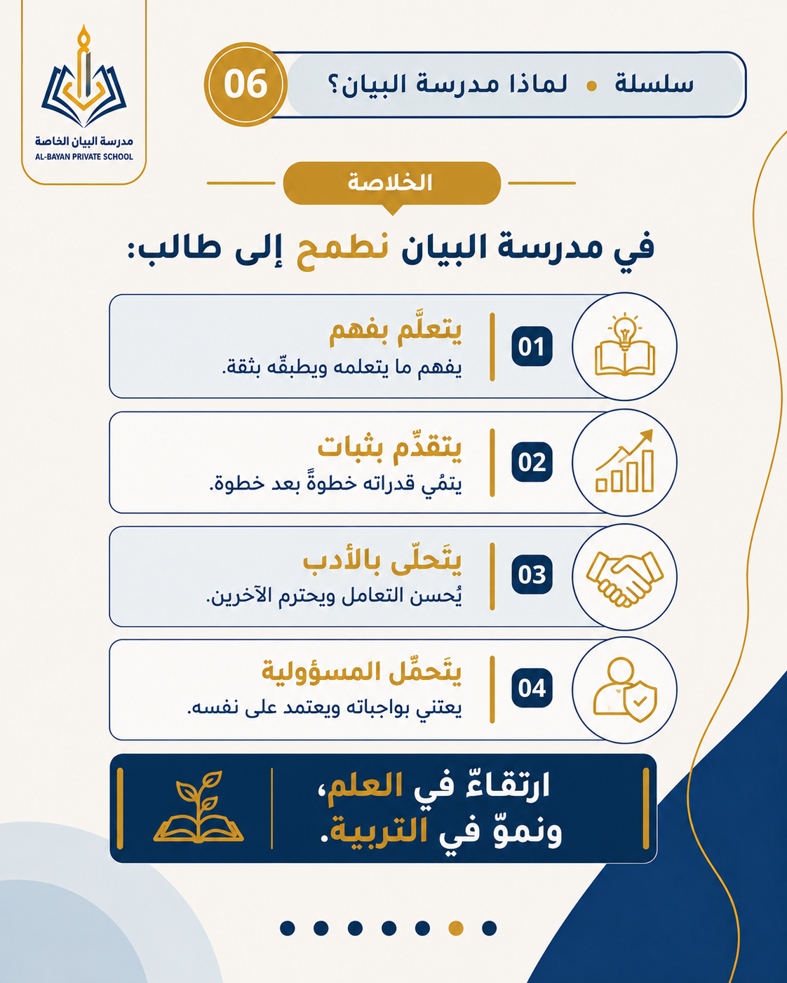 الارتقاء علميًا وتربويًا — الشريحة 6